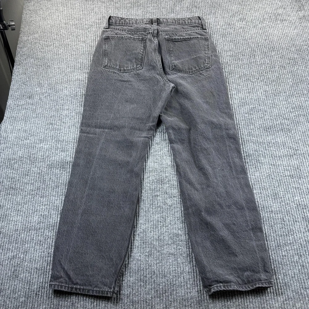 Old Navy Jeans Boys 16 Gray Black‎ Wash Straight Leg Distressed Relaxed 28x26